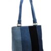 Multi-Stripes Denim Handbag