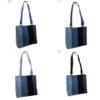 Multi-Stripes Denim Handbag