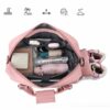 Pleated Fitness Gym and Travel Duffel Bag with Shoe Compartment