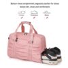 Pleated Fitness Gym and Travel Duffel Bag with Shoe Compartment