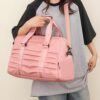 Pleated Fitness Gym and Travel Duffel Bag with Shoe Compartment