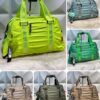 Pleated Fitness Gym and Travel Duffel Bag with Shoe Compartment