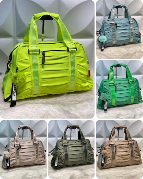 Pleated Fitness Gym and Travel Duffel Bag with Shoe Compartment
