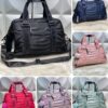 Pleated Fitness Gym and Travel Duffel Bag with Shoe Compartment