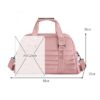 Pleated Fitness Gym and Travel Duffel Bag with Shoe Compartment