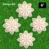 DIY MDF Siders Rangoli Mats- 6″ – Set of 4 Mats