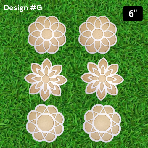 DIY MDF Siders Rangoli Mats- 6″ – Set of 4 Mats