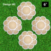 DIY MDF Siders Rangoli Mats- 6″ – Set of 4 Mats