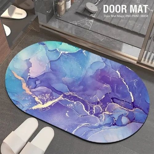 Multipurpose 5D Print Anti-Slip Water Absorbent Door Mat / Floor Mat