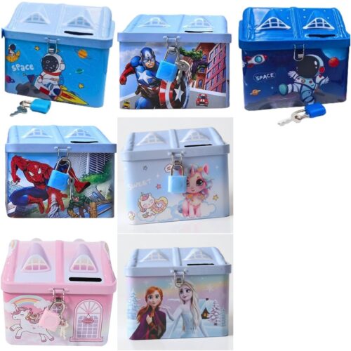 Metal Hut Piggy Bank / House Money Box