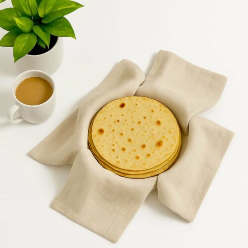 Alternative view of Pure Cotton Flap Roti Cover / Roti Wrap (Heavy Thick Quality) - Pack of 1