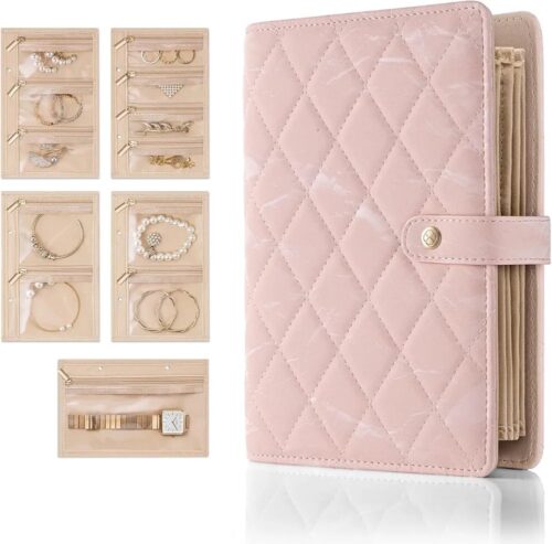 Premium Luxury Portable Jewellery Organiser Storage Folder / Book