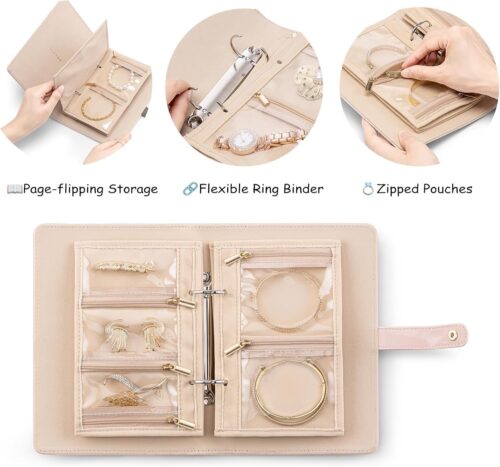 Premium Luxury Portable Jewellery Organiser Storage Folder / Book