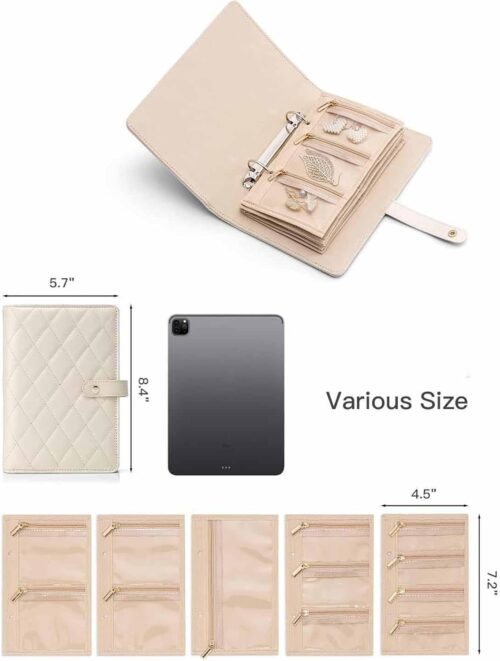 Premium Luxury Portable Jewellery Organiser Storage Folder / Book