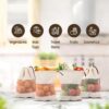 Pure Cotton Vegetable Bags with Mesh Window & Drawstring Closure – Set of 4