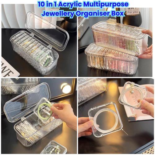 10 In 1 Acrylic Multipurpose Jewellery Organiser Box