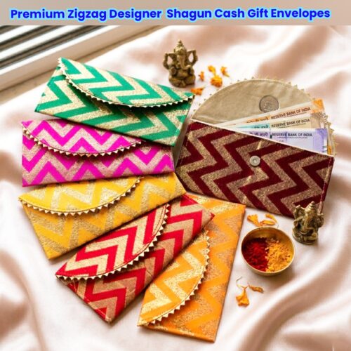 Premium Zigzag Designer Shagun Cash Gift Envelopes