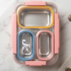 Individual Seal 3 Compartment Stainless Steel Tiffin Lunch Bento Box - 100% Leak Proof