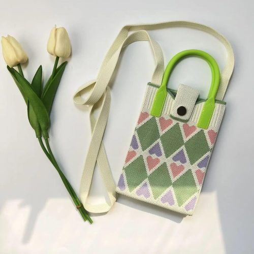 Knitted Crossbody Korean Mini Handbag Mobile Sling – Phone Pixie – Pack of 1