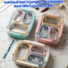 Individual Seal 3 Compartment Stainless Steel Tiffin Lunch Bento Box - 100% Leak Proof