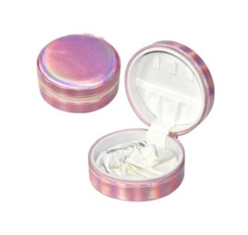 Metallic Round Jewellery Box / Multipurpose Gift  Box / Mini Jewellery Organizer