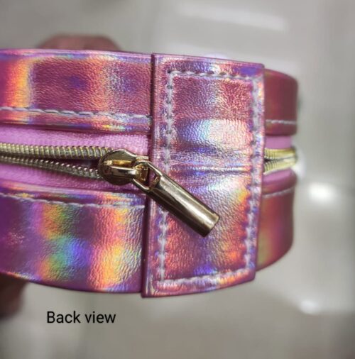 Metallic Round Jewellery Box / Multipurpose Gift  Box / Mini Jewellery Organizer