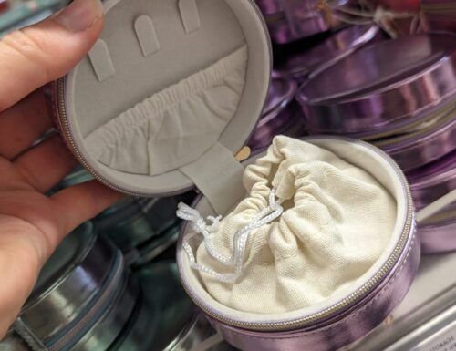 Metallic Round Jewellery Box / Multipurpose Gift  Box / Mini Jewellery Organizer
