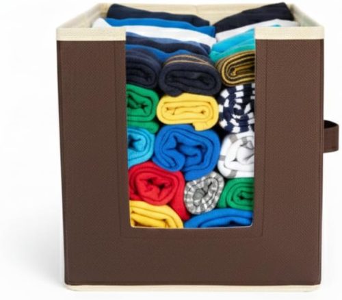 Foldable Stackable Clothes Organizer for Wardrobe – Shirts, Kurtis & T-Shirts Storage Box - Heavy Quality