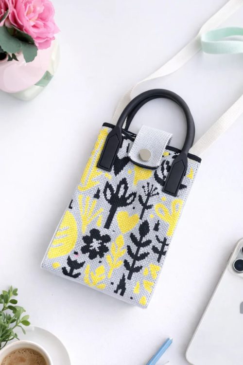 Knitted Crossbody Korean Mini Handbag Mobile Sling - Phone Pixie - Pack of 1