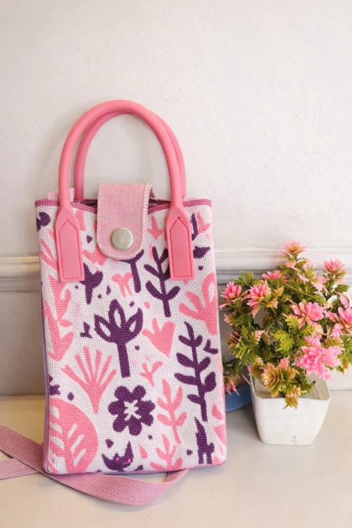 Knitted Crossbody Korean Mini Handbag Mobile Sling - Phone Pixie - Pack of 1