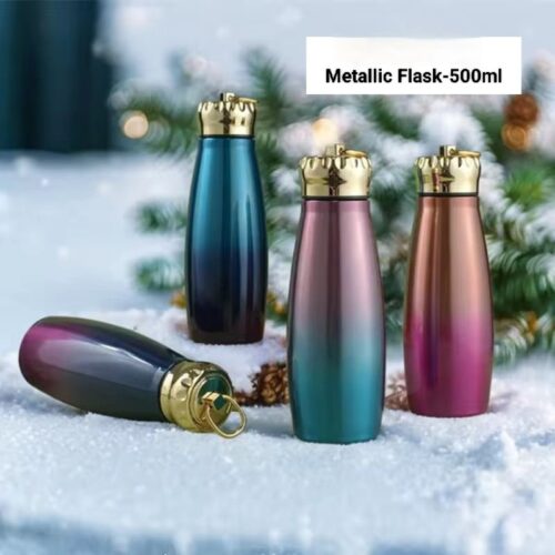 Alternative view of Metallic Ombre Stainless Steel Hot & Cold Vacuum Flask Bottle - 500 ml