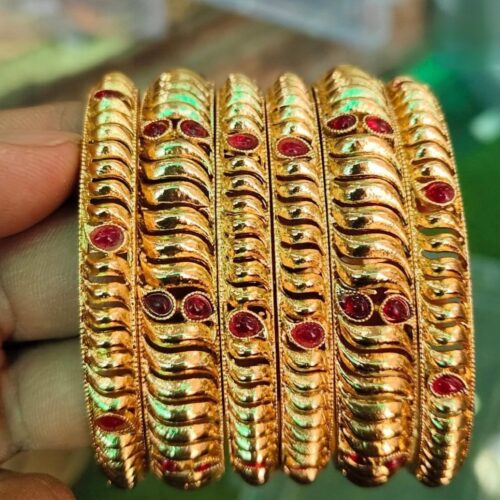 Alternative view of Royal Shinde Shahi Tode Bangles - Set of 6