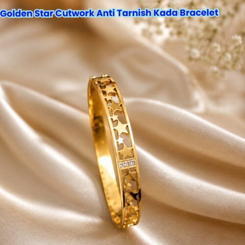 Golden Star Cutwork Anti Tarnish Kada Bracelet - Pack of 1
