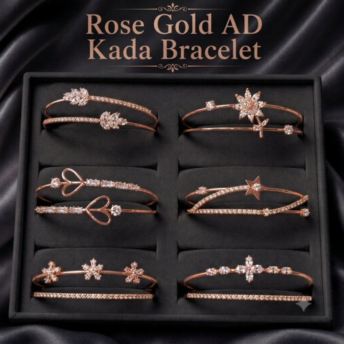 Rose Gold AD Kada Bangle Bracelet - Pack of 1 Bracelet