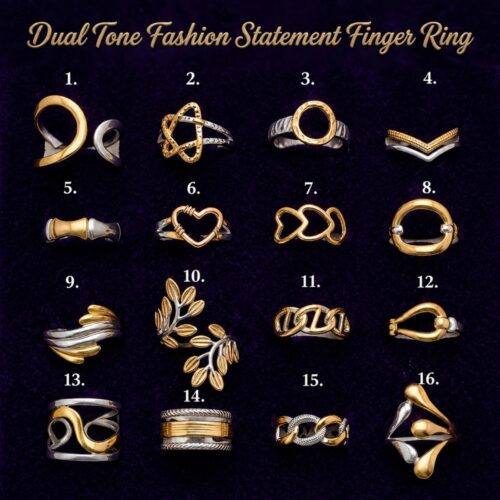 Alternative view of Dual Tone Fashion Statement Finger Ring