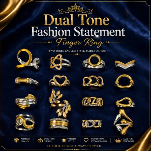 Dual Tone Fashion Statement Finger Ring