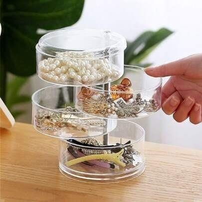 Alternative view of 4 Layer Rotating Jewellery, Cosmetics, Accessories Organizer Box