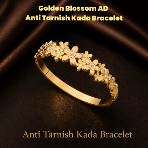 Golden Blossom AD Anti Tarnish Kada Bracelet