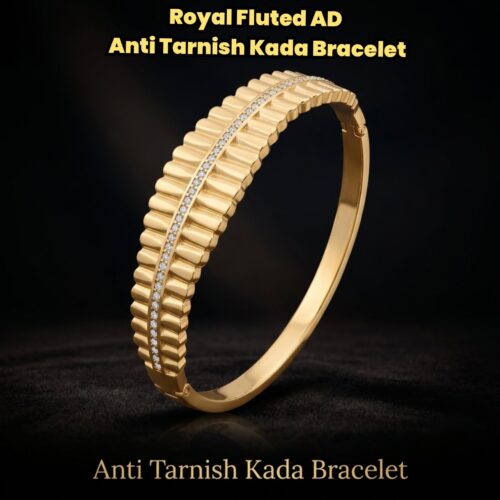 Royal Fluted AD Anti Tarnish Kada Bracelet