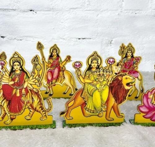 Alternative view of MDF Navdurga Set with PVC Box Packing