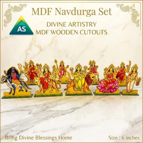 MDF Navdurga Set with PVC Box Packing